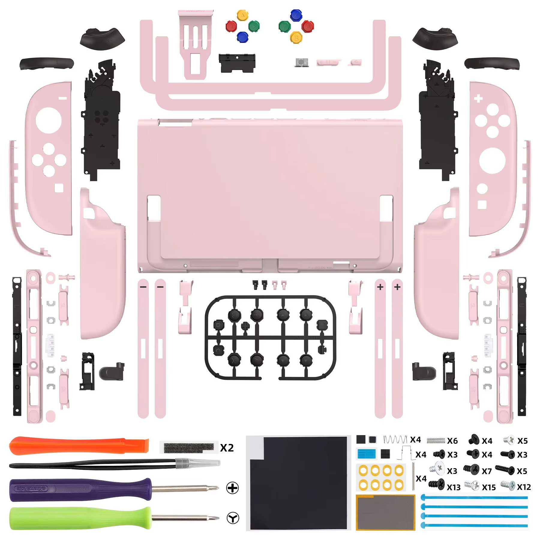 KyronMod Clear Edition Case Mod for Nintendo Switch 2 Joy-Con & Console
