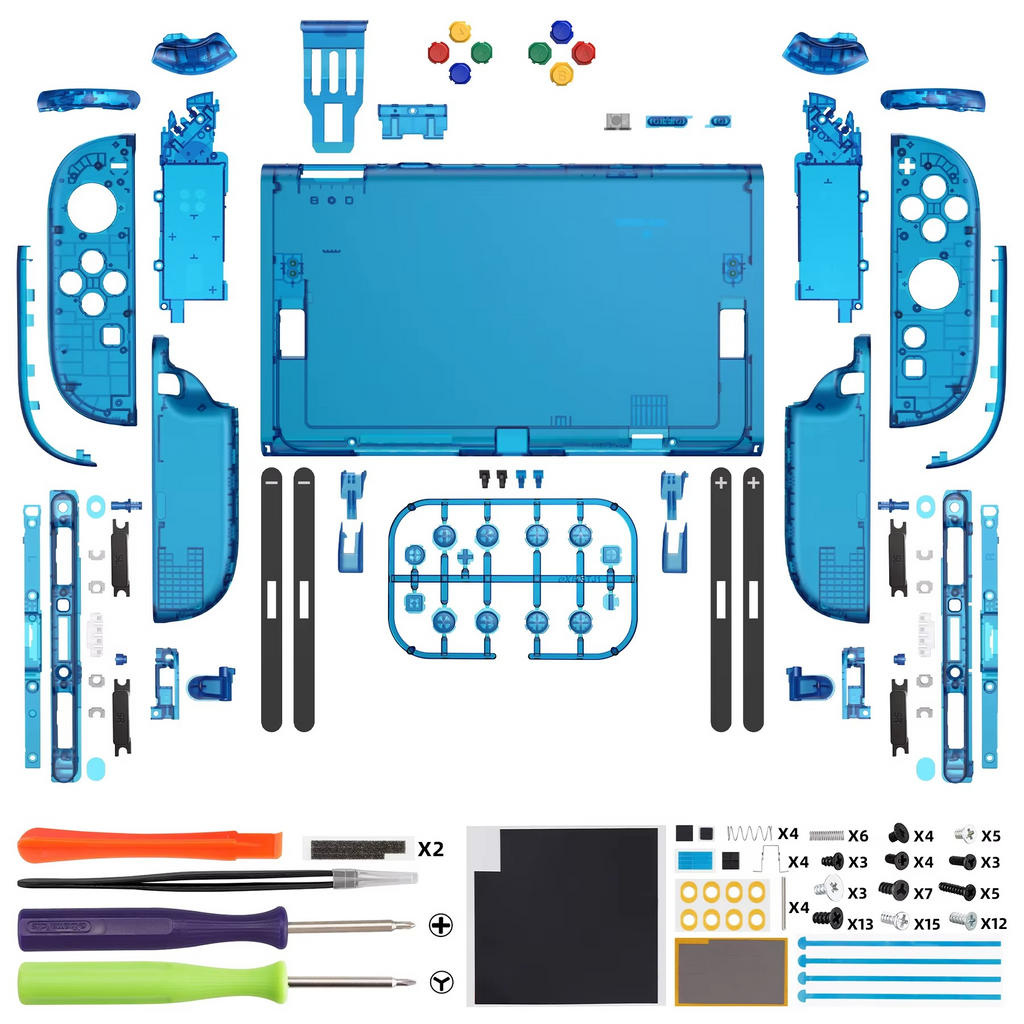 KyronMod Clear Edition Case Mod for Nintendo Switch 2 Joy-Con & Console