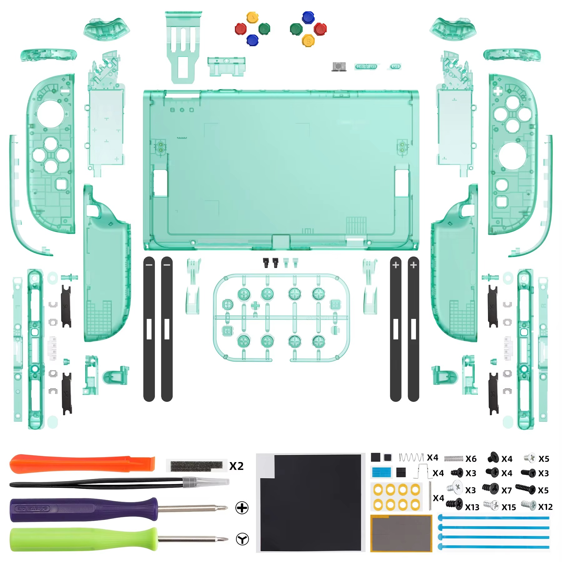KyronMod Clear Edition Case Mod for Nintendo Switch 2 Joy-Con & Console