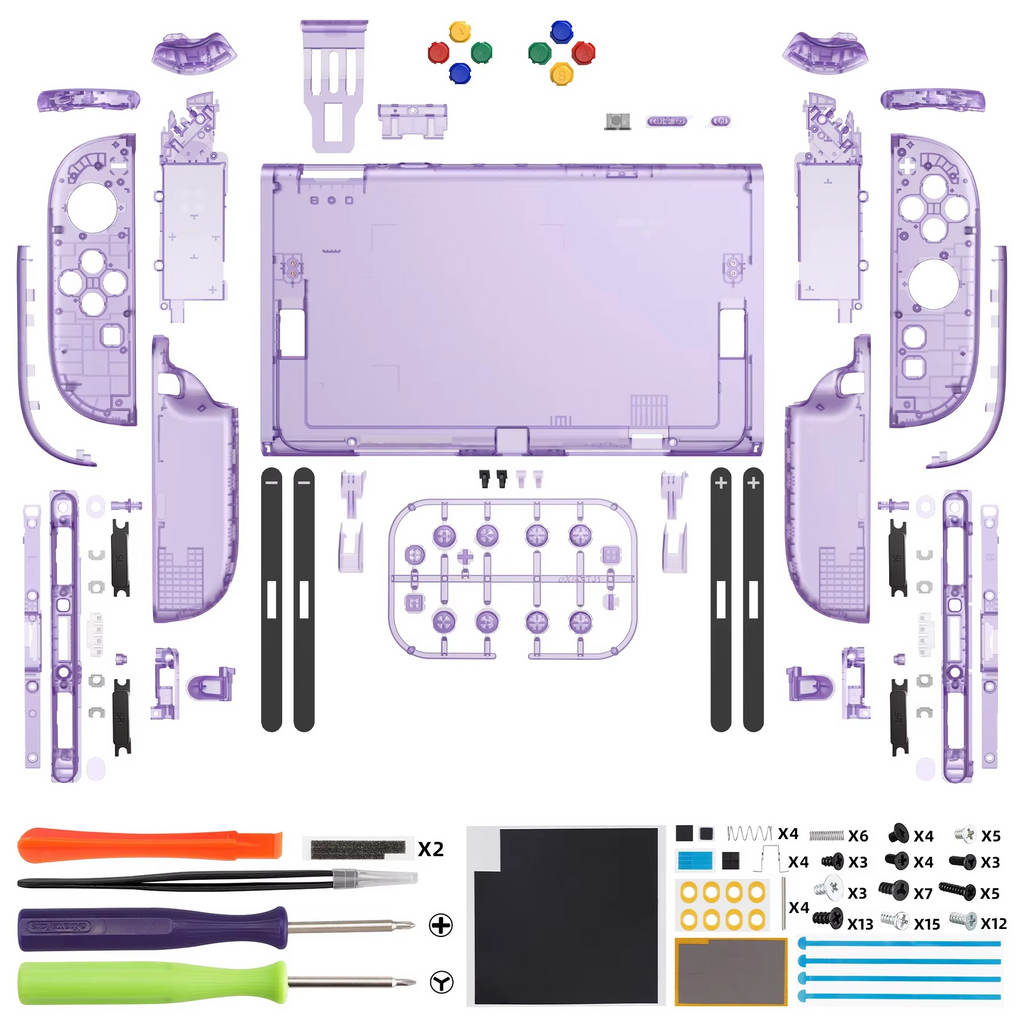KyronMod Clear Edition Case Mod for Nintendo Switch 2 Joy-Con & Console
