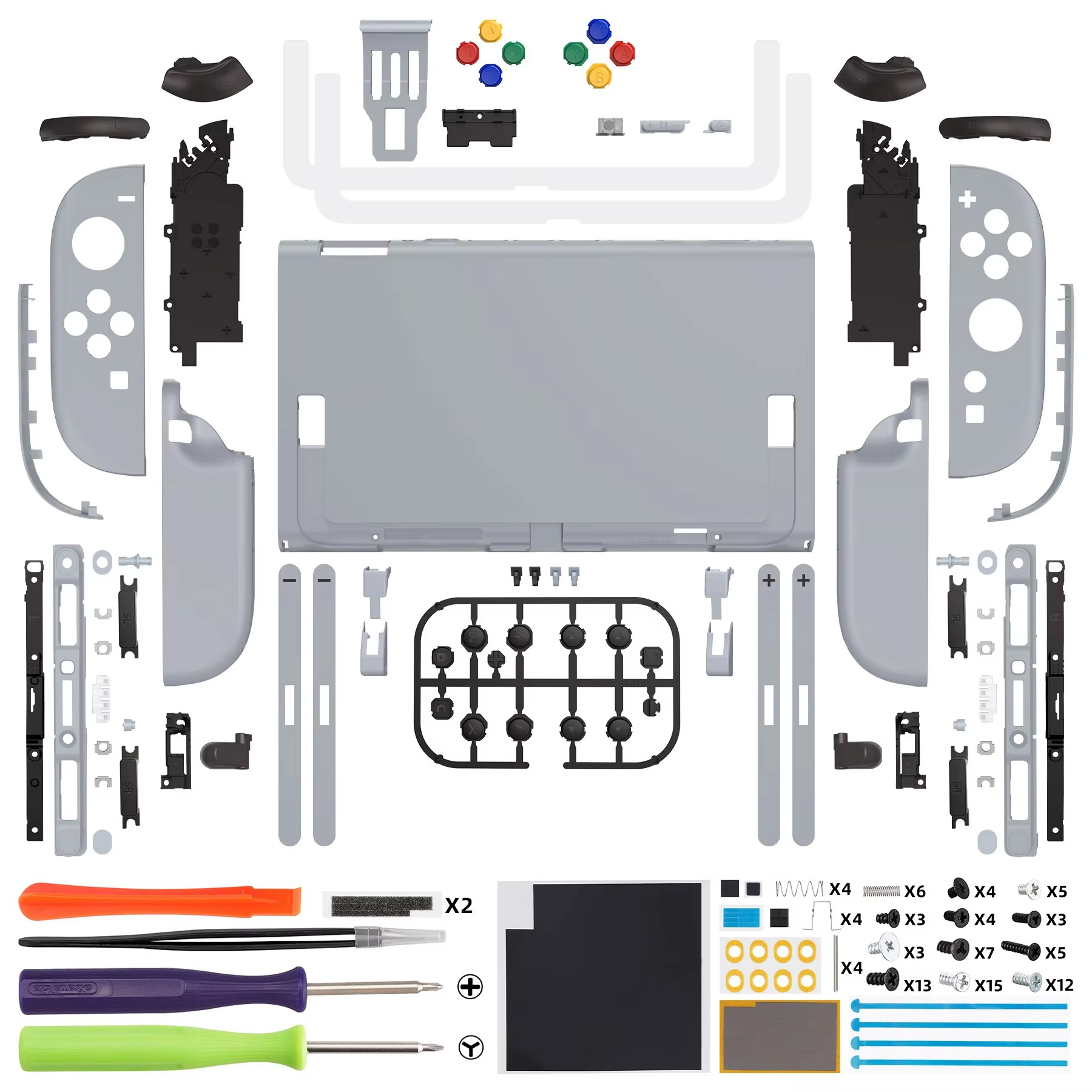 KyronMod Clear Edition Case Mod for Nintendo Switch 2 Joy-Con & Console