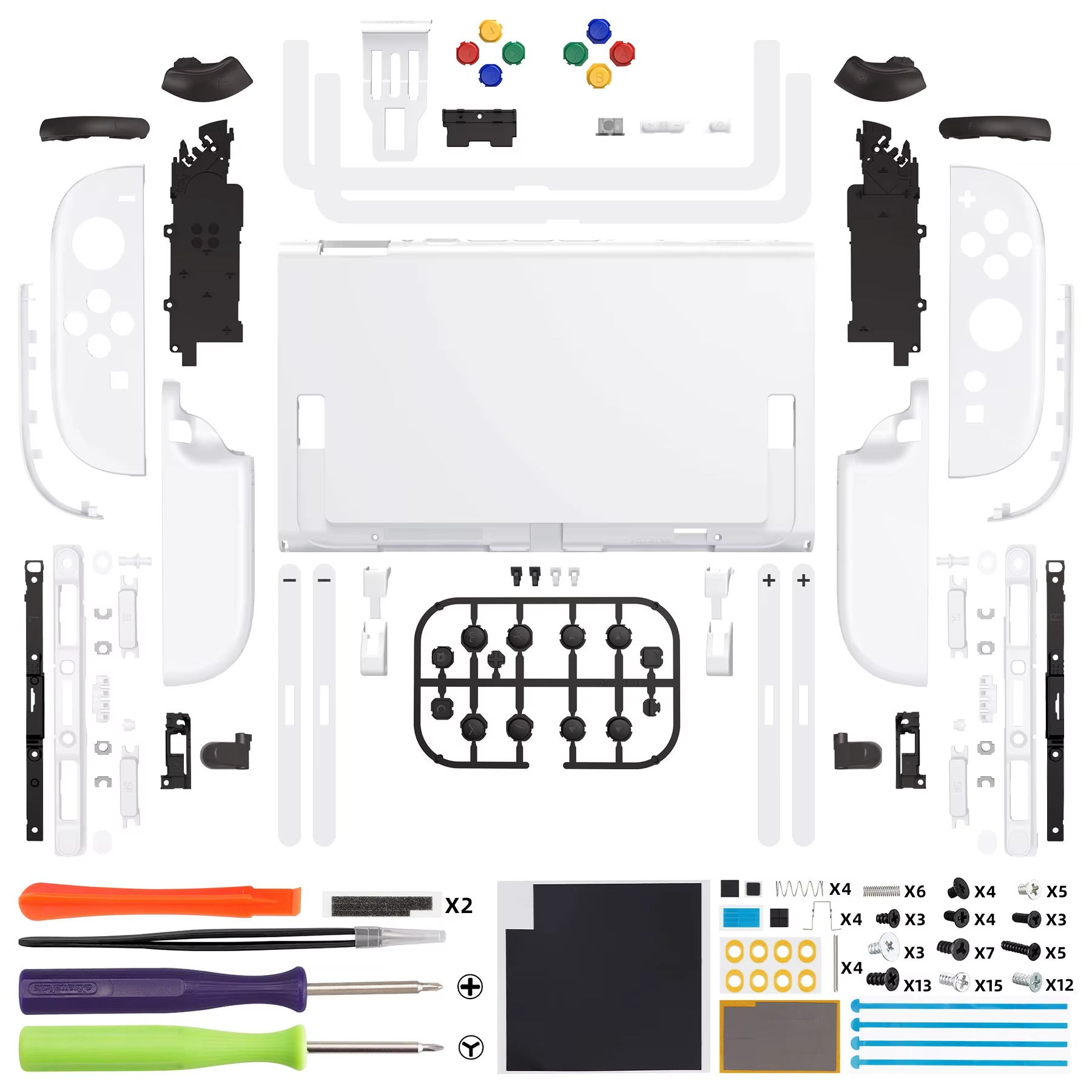 KyronMod Clear Edition Case Mod for Nintendo Switch 2 Joy-Con & Console